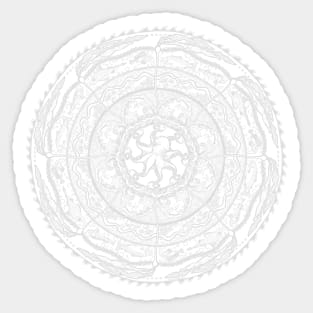 Salish Sea Mandala -dark background Sticker